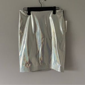 W by Worth silver iridescent skirt